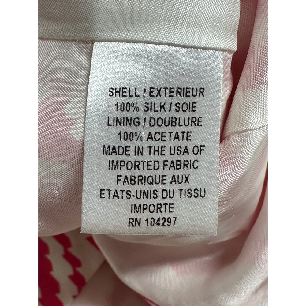 Milly Top Womens 4 Pink Geometric Sleeveless Chain Halter Silk Designer Summer - Picture 8 of 11